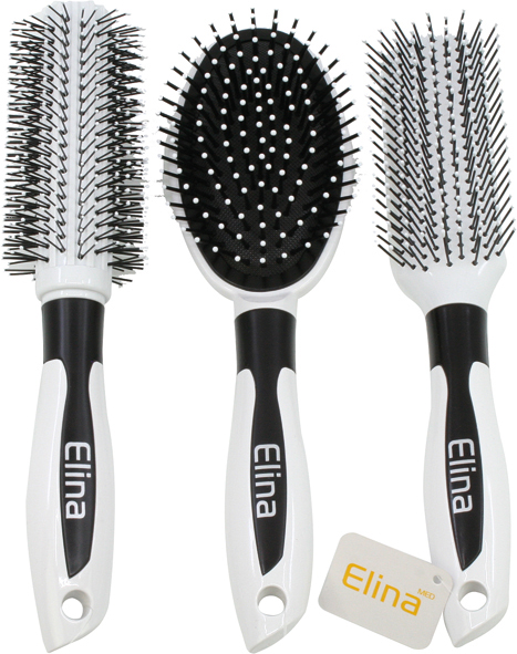 Hair Brush Exclusive White 3 Styles Asstd 23cm