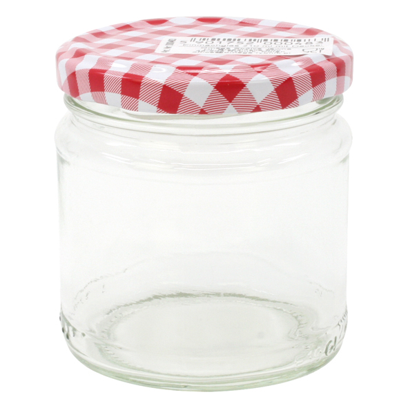 Preserving jar/break jar with chequered lid 210ml