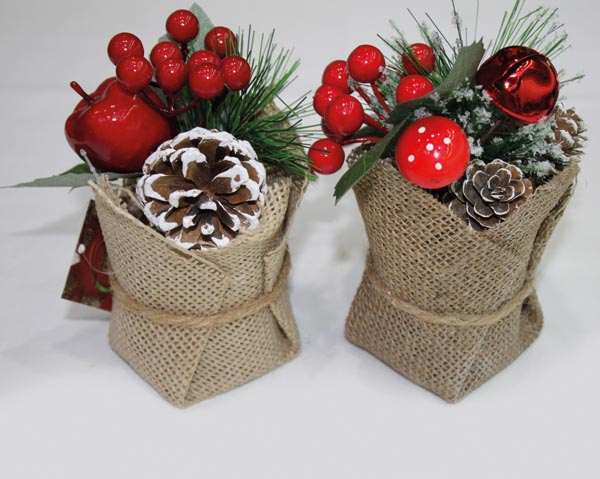 Dekogesteck im Jutesack 16x13cm