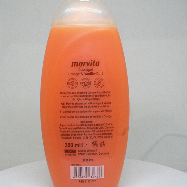 Dusch Gel Marvita 300ml Orange & Vanille