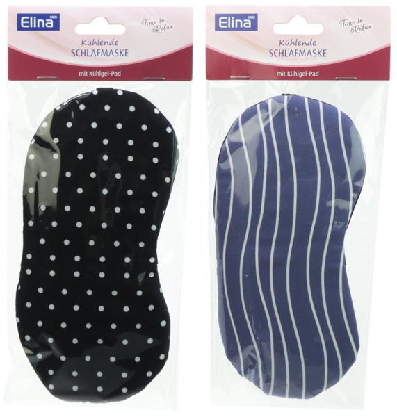 Augenmaske Elina mit Gelpad 2fach sort. in