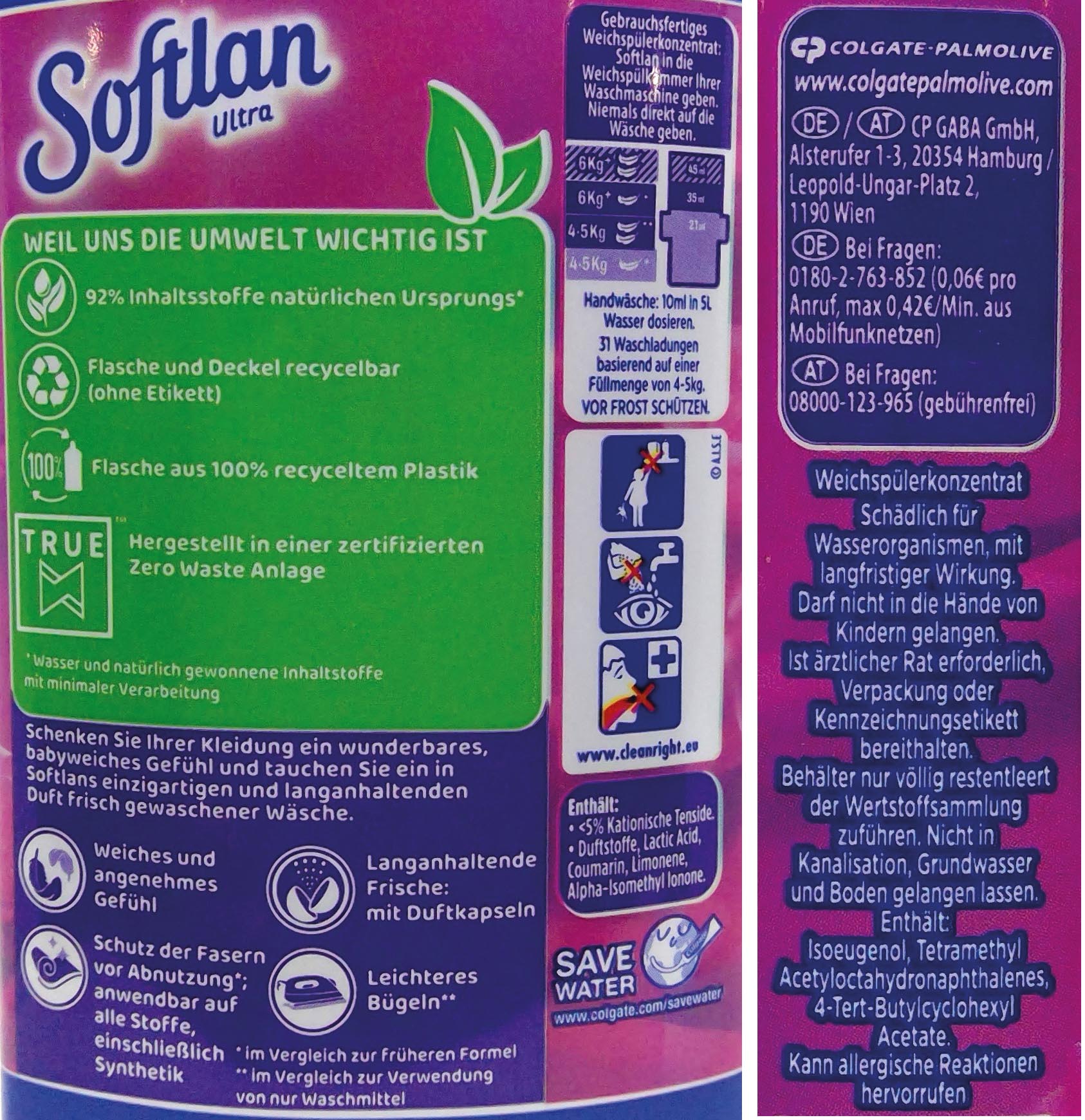 Softlan softener 650ml rose