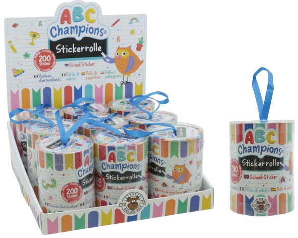 Stickerrolle mit 200 Sticker 9er Display