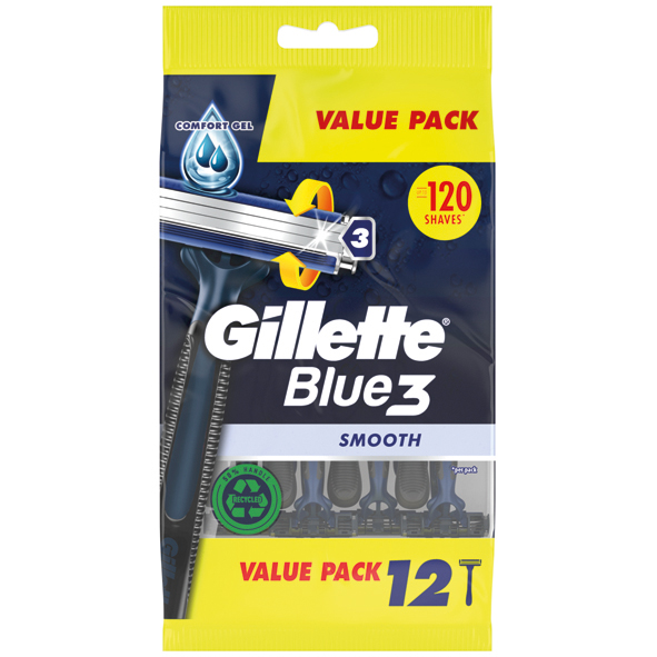 Gillette Blue3 Disposable Razors 12's