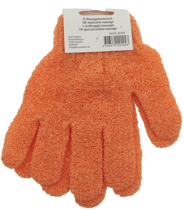 Waschhandschuh Massage 2er Pastellfarben 17x12cm