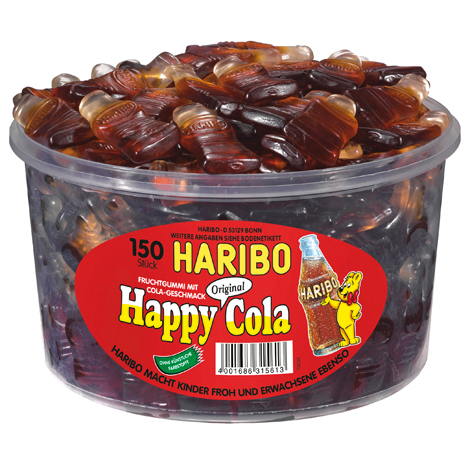 Food Haribo Runddose Happy Cola 150 St.