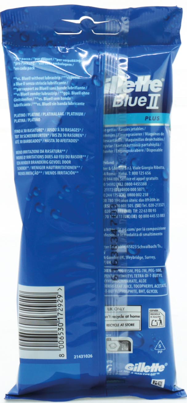 Gillette disponsable Blue II Plus 6pcs