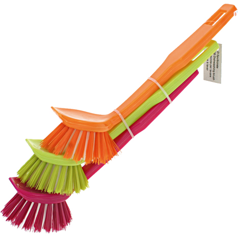 Dishwashing Brush 3pcs 18x3.5cm in Trend Colours