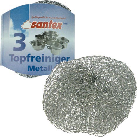 Pot Scourers Metal 3pcs ea.10g Banderole