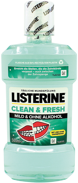 Listerine Mundspülung 500ml Clean&Fresh mild