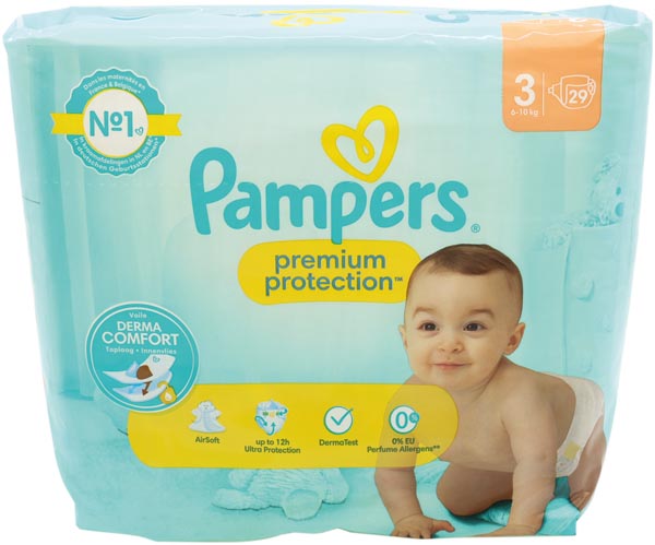 Pampers diapers Premium Prot. Gr. 3 (5-9kg) 29's