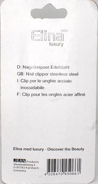 Nagelknipser Edelstahl 9cm auf Karte