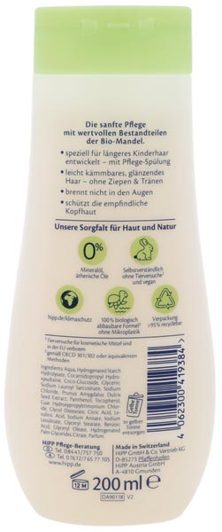 Hipp Babysanft kids shampoing 200ml 2in1