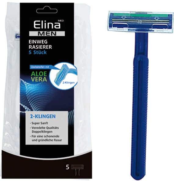 Razor Disposable 5pcs Elina 2-Blade+Gliding Strip