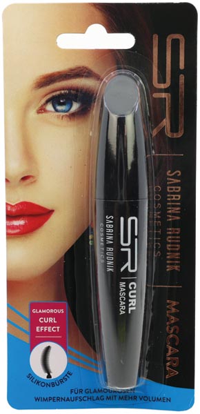 Cosmetic Mascara 9ml on card Silicone brush