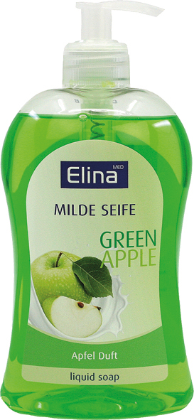 Savon liquide Elina 500ml pomme avec distributeur