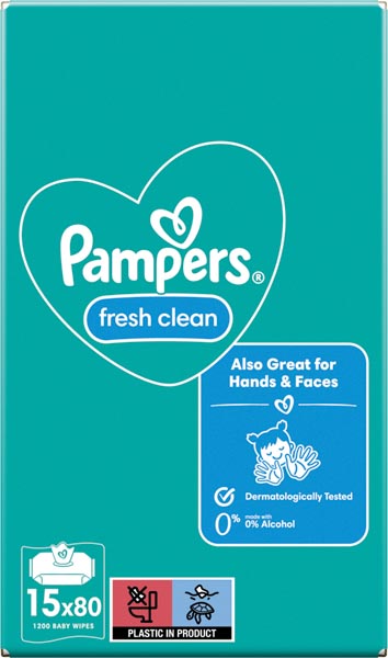 Pampers Feuchttücher Fresh Clean 15x80 Sparpack