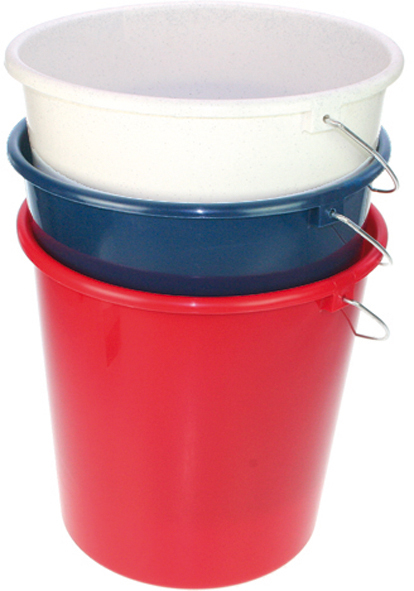 Bucket 10Liter w/Metal Handle Household Colours