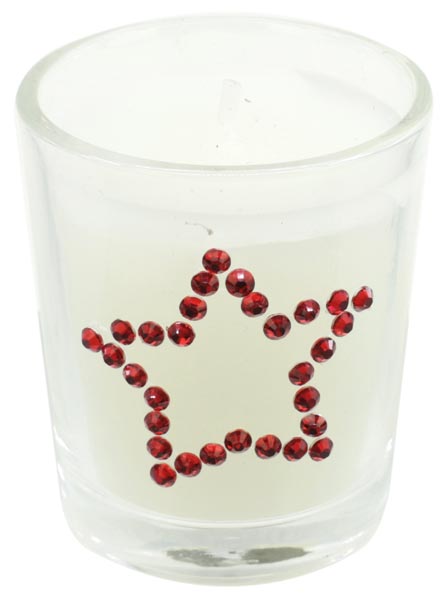 Kerzenlicht mit weissem Wachs 4,5x5,3cm