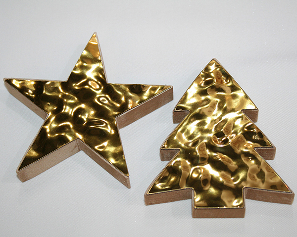 Noble star XL 11x10x1.7cm, with metal surface, tree and star