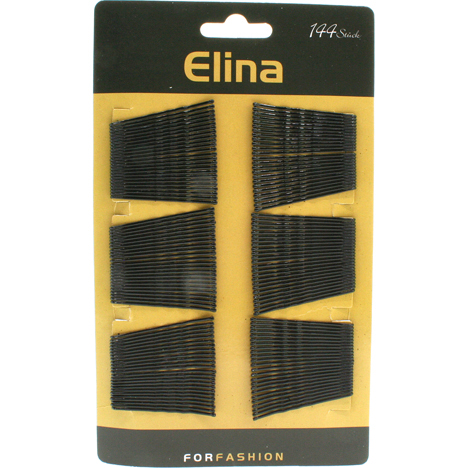 Hair Pins Metal Black 4.8cm 144pcs on Card