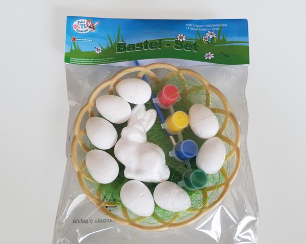 Painting set with 8 eggs, a bunny, and 5 paints +