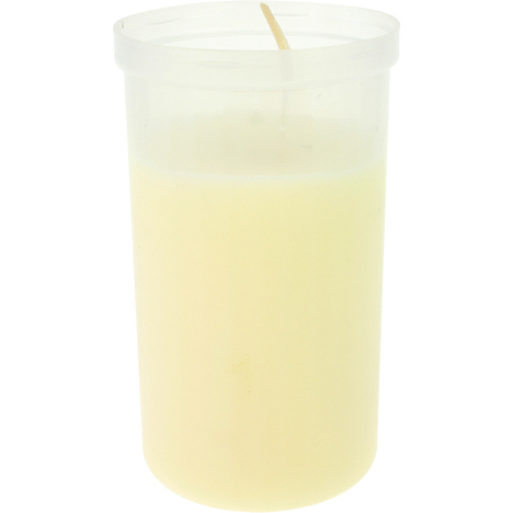 Memorial Candle Burns 3 Days w/o Lid White