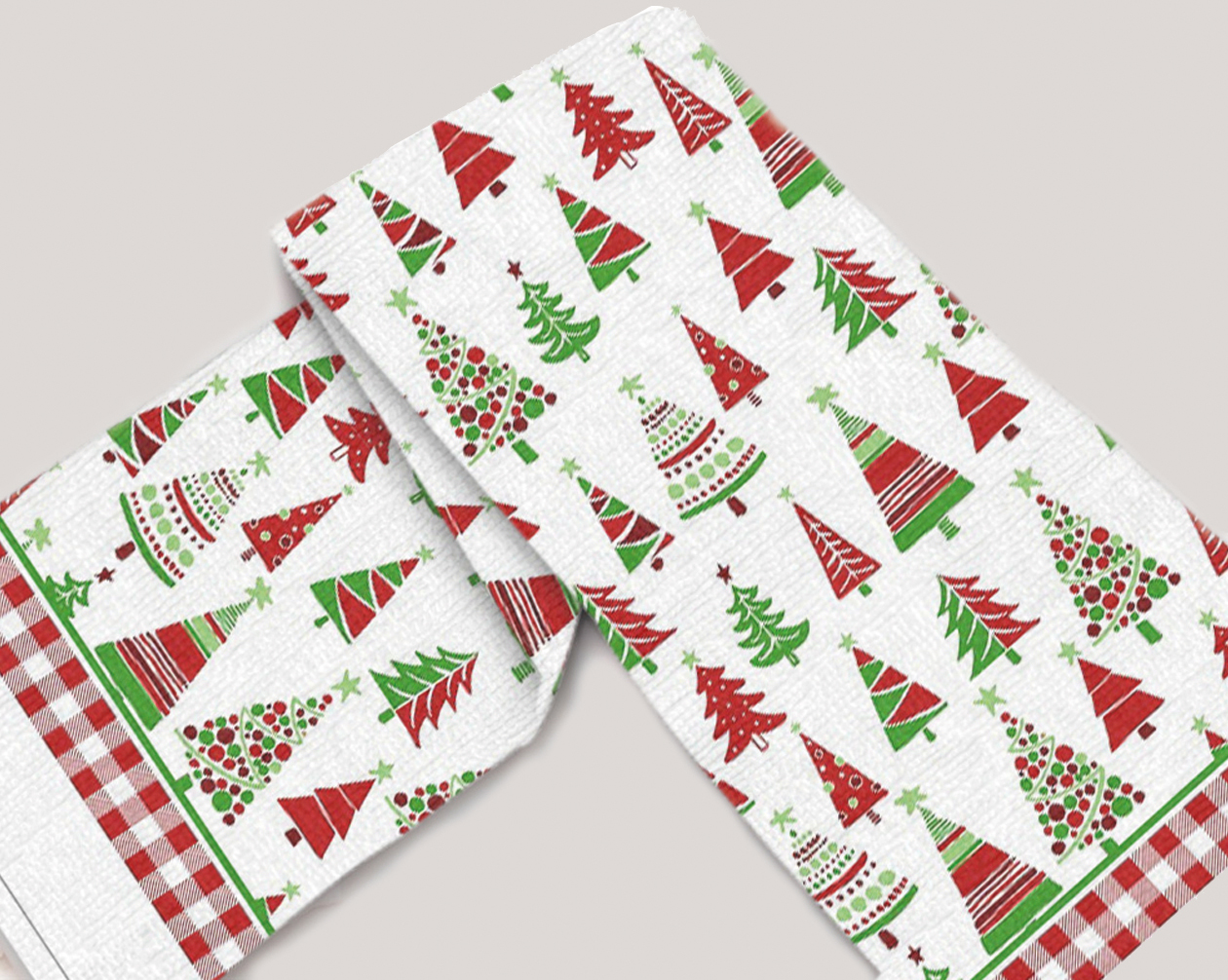 Tea towel/towel 64x38cm Christmas tree