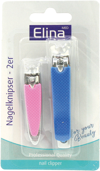 Nail clipper 2er on card coloured ass. 7cm / 5cm