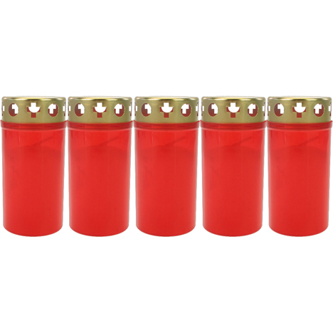 Memorial huile 3 jours, rouge 5pcs