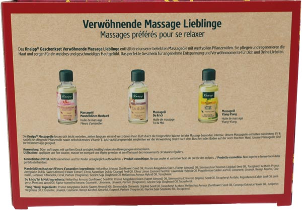 Kneipp Coffret Cadeau Massage 3x20ml Huile