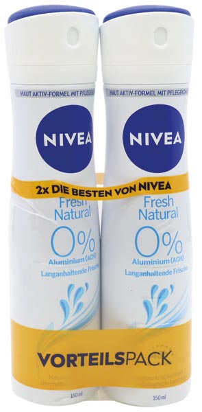 Nivea Deo Spray 2x150ml fresh natural