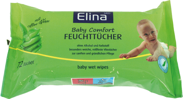 Wet Cloths 72pcs Elina Baby Size 20x15cm 50gsm