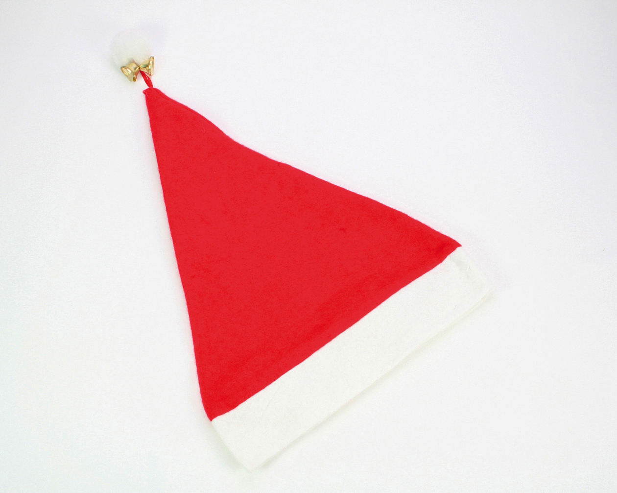 Felt Santa hat 46x30cm with metal bell