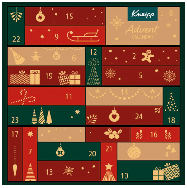 Kneipp GP advent calendar, sorted 10 times