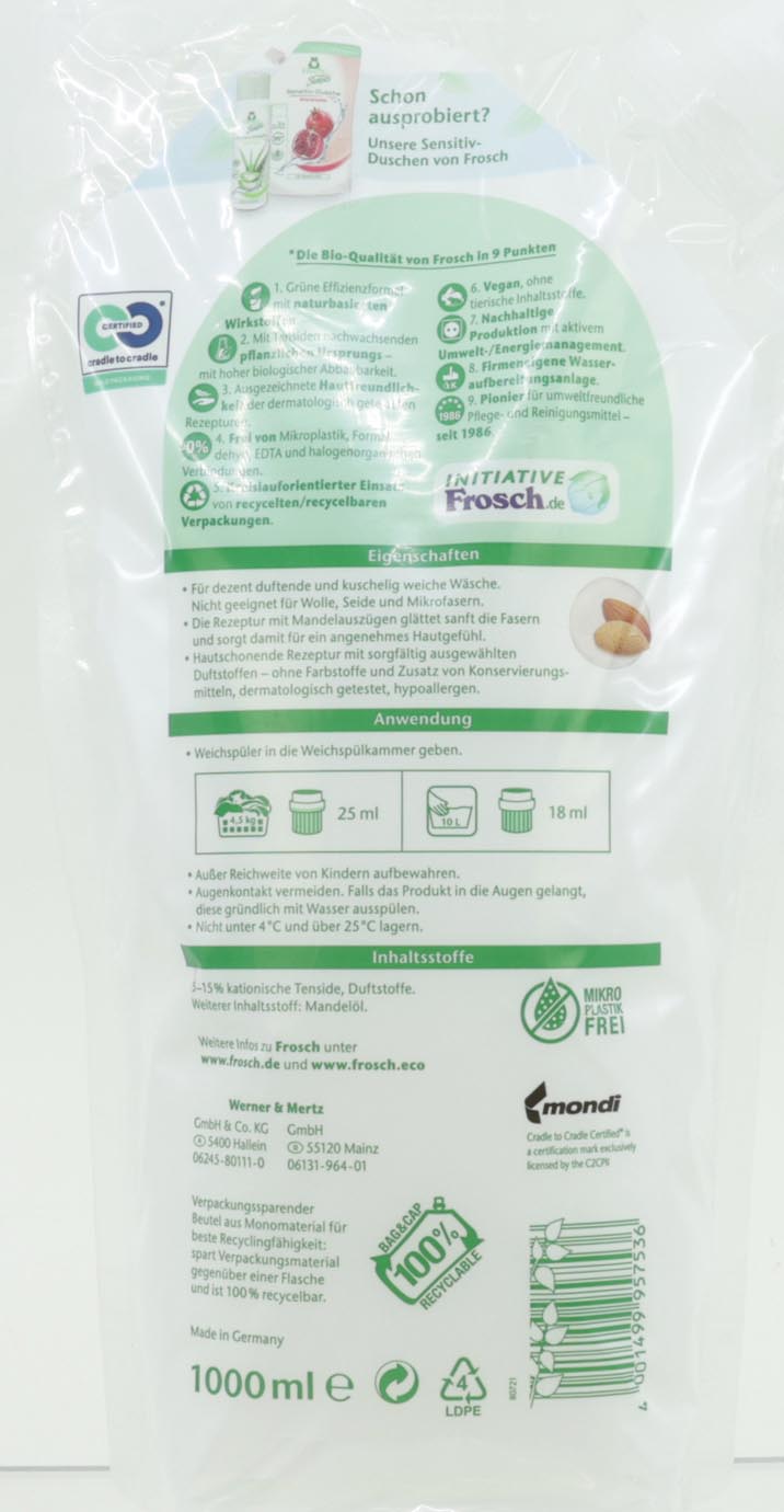 Frosch Mandelmilch Weichspüler 880ml