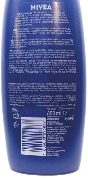 Nivea Bath 650ml Cream Care