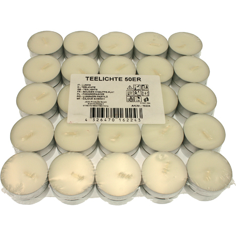 Tea Lights 50pcs in Bag, Good Quality