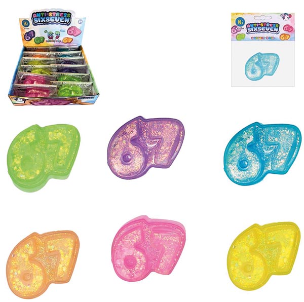 Antistress 67 Gel Trend aus USA m. Glitter 7,5cm