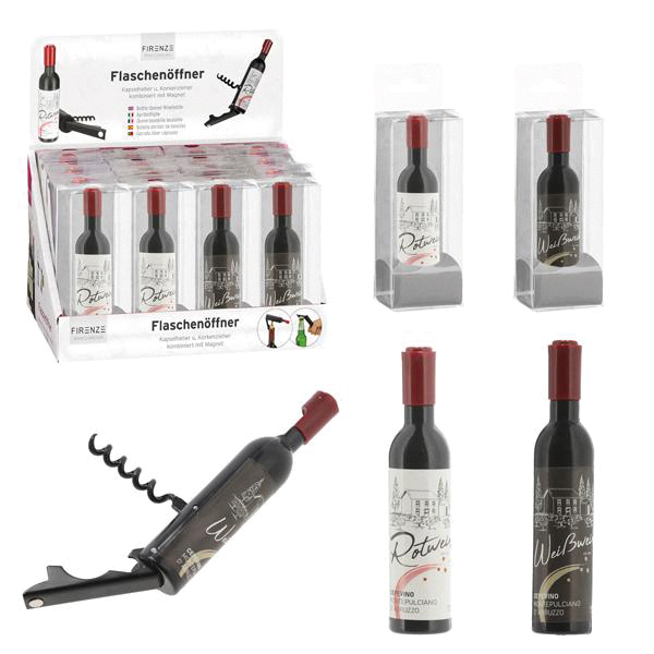 Wine corkscrew and bottle opener, approx. 11 cm