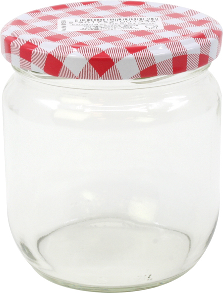 Preserving jar/break jar with chequered lid 425ml