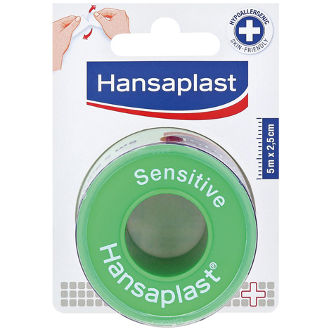 Plâtre de fixation Hansaplast 5m x 2,5cm sensible