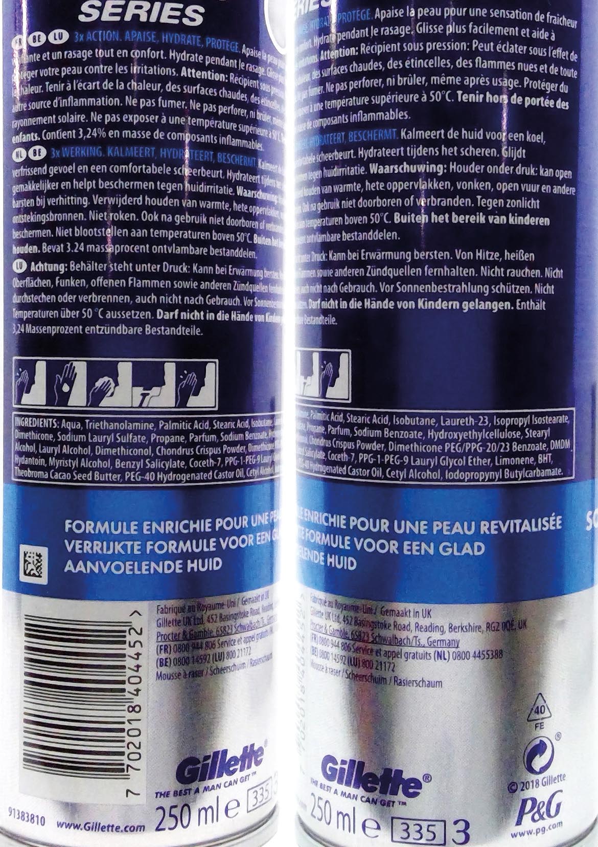 Gillette Series Shaving Foam 250ml Reviving