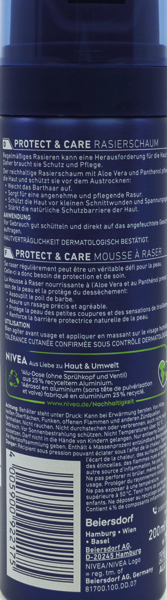 Mousse à raser Nivea 200ml Mild