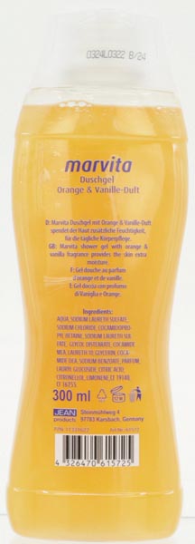Shower Gel Marvita 300ml Orange & Vanilla