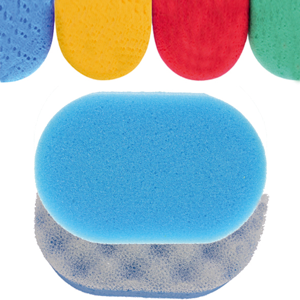 Sponge Massage 14x9x4.5cm 4 Colours in Cello