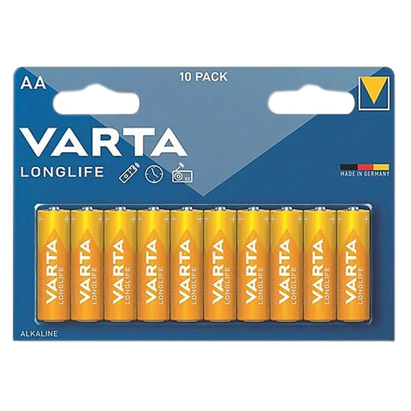 Pile VARTA Mignon AA 10 Longue durée de vie