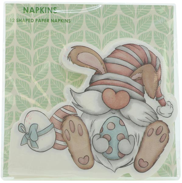 Great design napkins premium cute Easter gnome, 33x33cm,