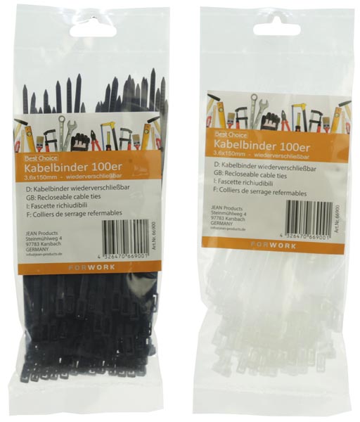 Kabelbinder 100er 3,6x150mm