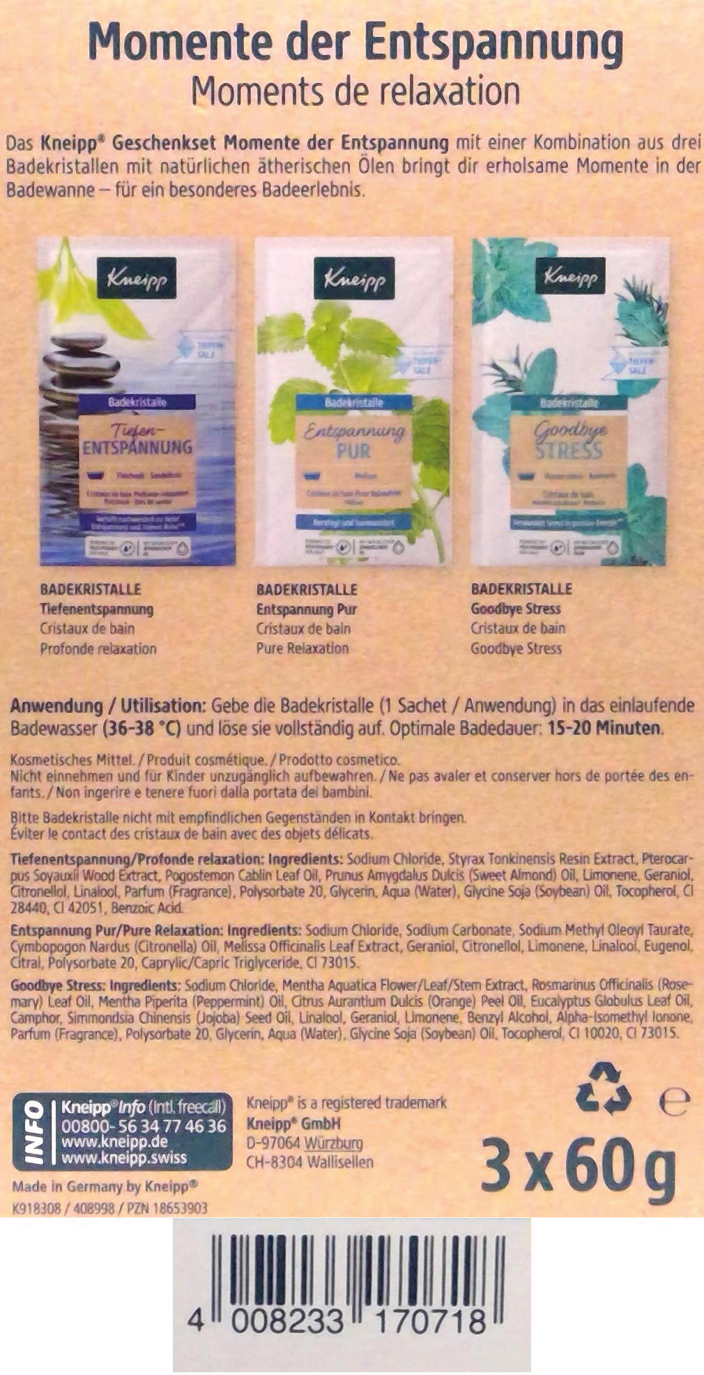 Kneipp GP Momente der Entspannung 3x60g